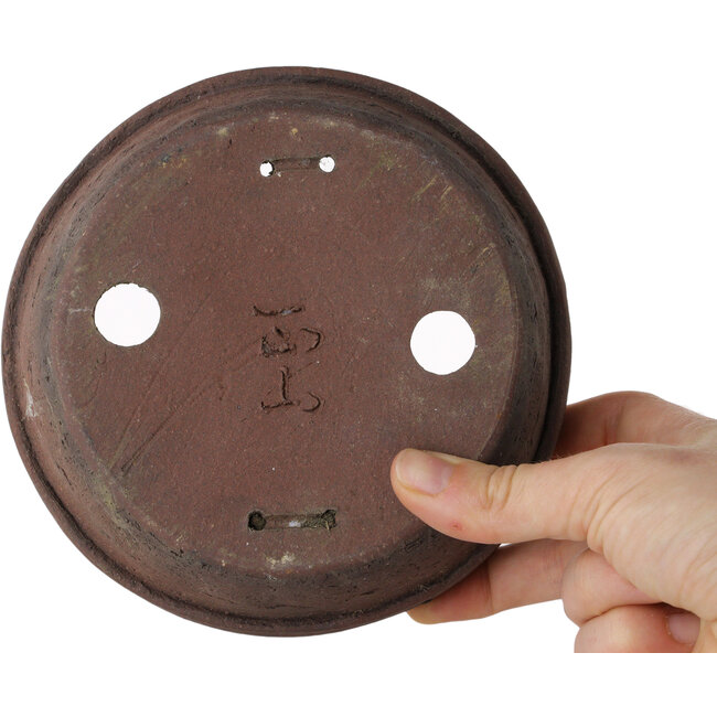 Pot à bonsaï rond non émaillé de Shouzan - 145 x 145 x 45 mm