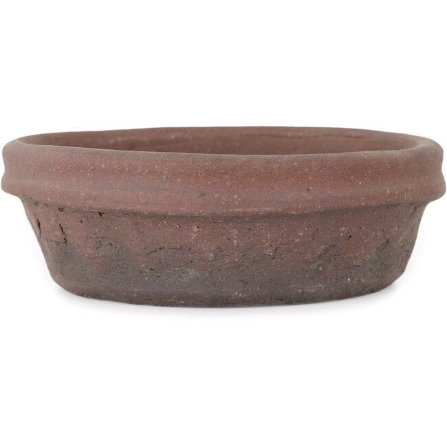 Maceta redonda sin esmaltar para bonsái de Shouzan - 130 x 130 x 42 mm