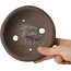 Pot à bonsaï rond non émaillé de Shouzan - 130 x 130 x 40 mm