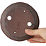 Ronde ongeglazuurde bonsaipot van Shouzan - 130 x 130 x 42 mm