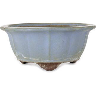  Yamaaki 225 mm  blue bonsai pot by Yamaaki, Tokoname, Japan