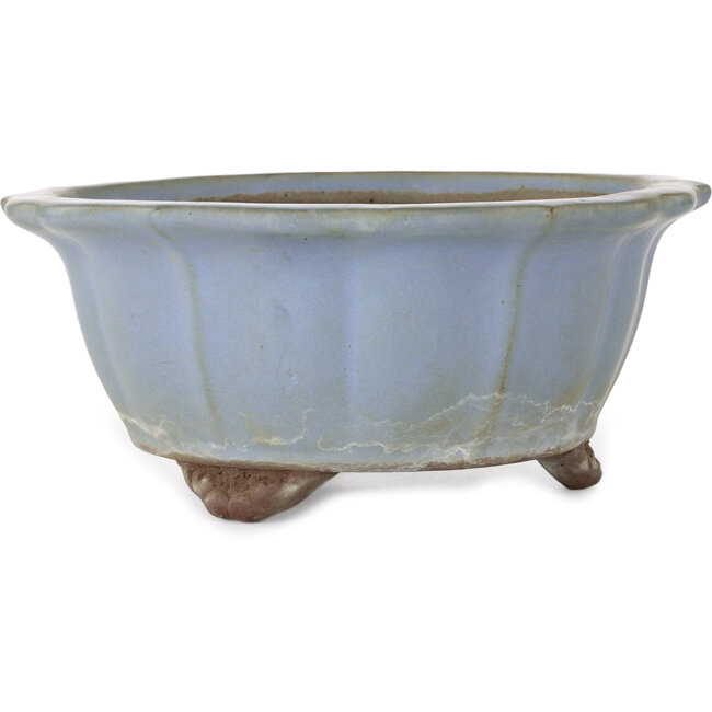 Pot à bonsaï Lotus bleu par Yamaaki - 225 x 225 x 100 mm