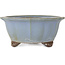 Lotus blue bonsai pot by Yamaaki - 225 x 225 x 100 mm