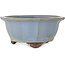 Lotus blue bonsai pot by Yamaaki - 225 x 225 x 100 mm