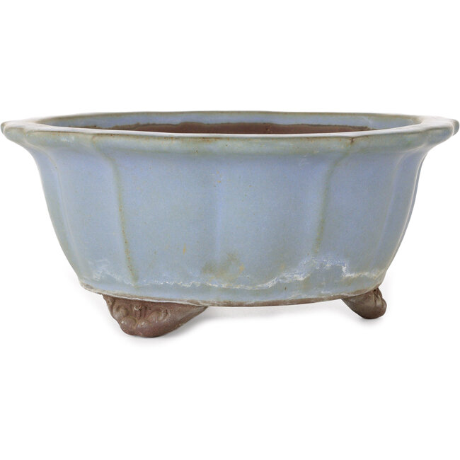 Pot à bonsaï Lotus bleu par Yamaaki - 225 x 225 x 100 mm