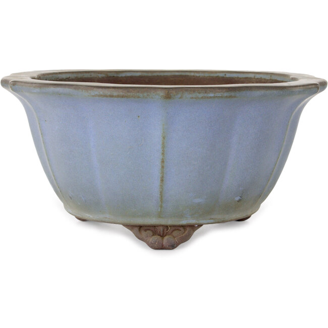 Maceta de bonsái azul loto de Yamaaki - 280 x 280 x 137 mm