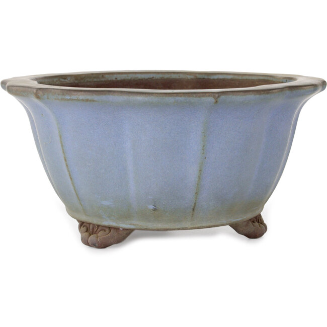 Pot à bonsaï Lotus bleu par Yamaaki - 280 x 280 x 137 mm