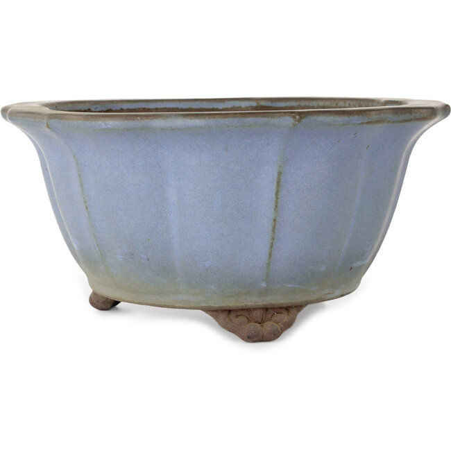 Pot à bonsaï Lotus bleu par Yamaaki - 280 x 280 x 137 mm