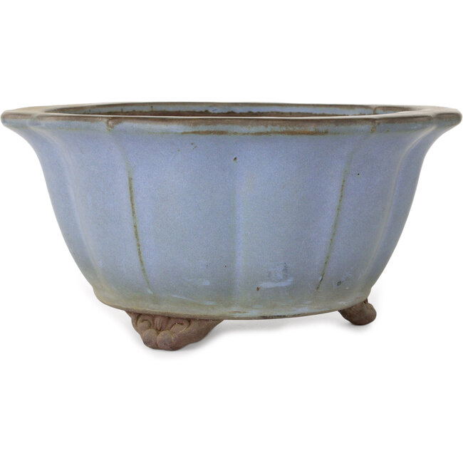 Pot à bonsaï Lotus bleu par Yamaaki - 280 x 280 x 137 mm