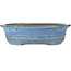 Oval blue bonsai pot by Yamafusa - 283 x 235 x 78 mm