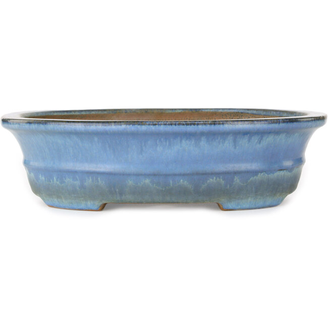 Maceta ovalada azul para bonsái de Yamafusa - 283 x 235 x 78 mm