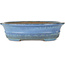 Ovaler blauer Bonsai-Topf von Yamafusa - 283 x 235 x 78 mm