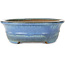 Oval blue bonsai pot by Yamafusa - 283 x 235 x 78 mm