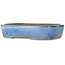 Oval blue bonsai pot by Yamafusa - 287 x 222 x 57 mm