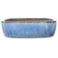 Oval blue bonsai pot by Yamafusa - 287 x 222 x 57 mm