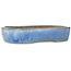 Oval blue bonsai pot by Yamafusa - 287 x 222 x 57 mm