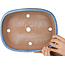Pot à bonsaï ovale bleu de Yamafusa - 287 x 222 x 57 mm