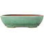 Oval green bonsai pot by Yamafusa - 280 x 235 x 70 mm