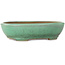 Oval green bonsai pot by Yamafusa - 280 x 235 x 70 mm