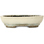 Ovaler beiger Bonsaitopf von Aiba Koyou – 307 x 250 x 69 mm