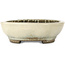Ovaler beiger Bonsaitopf von Aiba Koyou – 307 x 250 x 69 mm