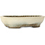 Ovaler beiger Bonsaitopf von Aiba Koyou – 307 x 250 x 69 mm
