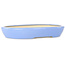 Ovale blauwe bonsaipot van Aiba Koyou - 250 x 205 x 40 mm