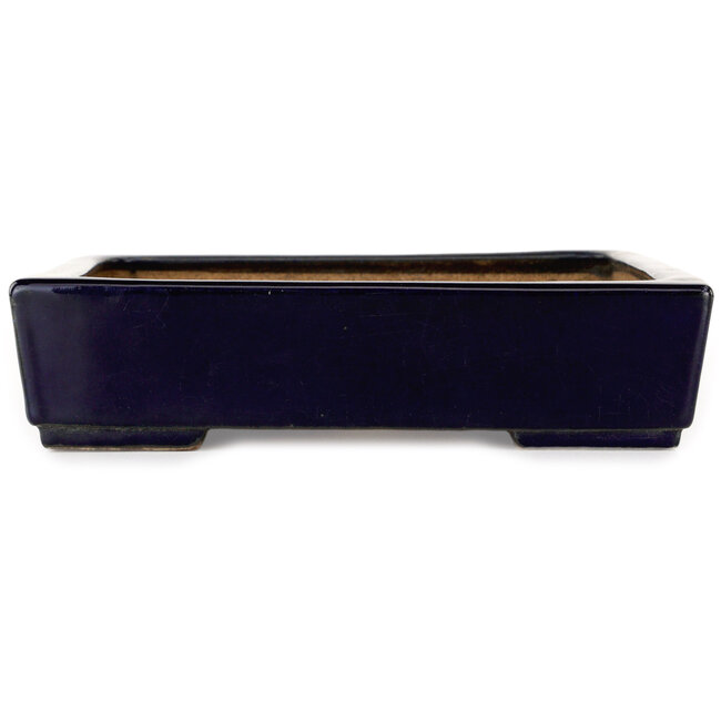 Vierkante donkerblauwe bonsaipot van Hattori - 207 x 207 x 53 mm