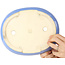 Ovale blauwe bonsaipot van Aiba Koyou - 250 x 205 x 40 mm