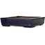 Square dark blue bonsai pot by Hattori - 207 x 207 x 53 mm