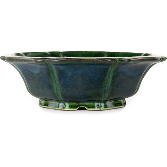 Vaso bonsai verde loto di Mazan - 343 x 343 x 105 mm