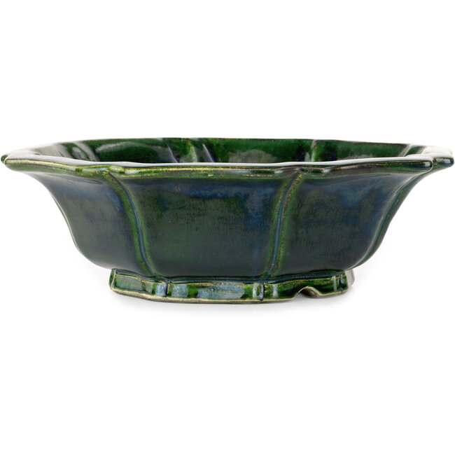 Maceta para bonsái verde loto de Mazan - 343 x 343 x 105 mm