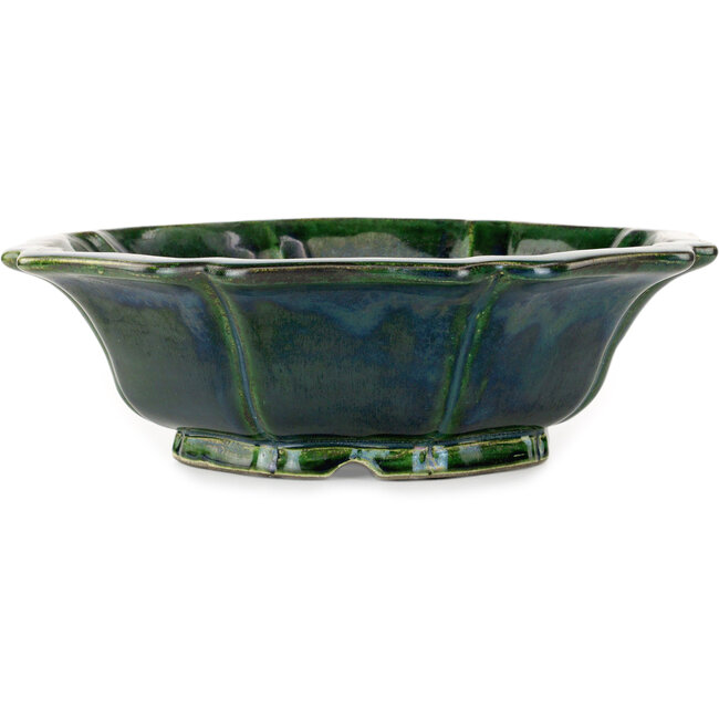 Vaso bonsai verde loto di Mazan - 343 x 343 x 105 mm