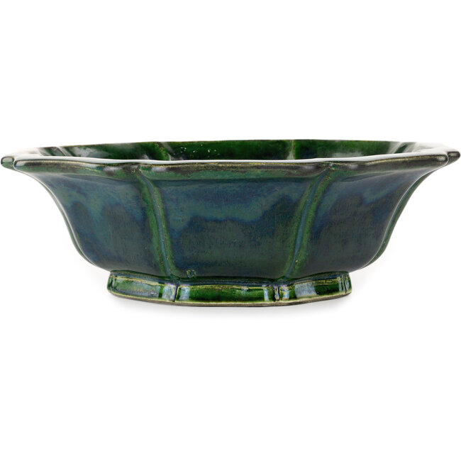 Pot à bonsaï Lotus vert par Mazan - 343 x 343 x 105 mm