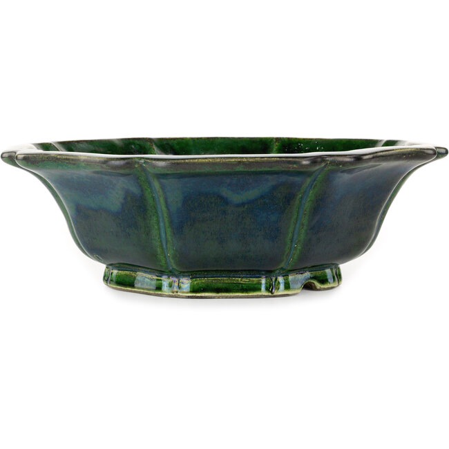 Lotus green bonsai pot by Mazan - 343 x 343 x 105 mm