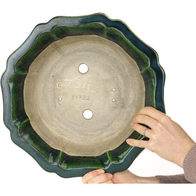 Lotusgrüner Bonsai-Topf von Mazan - 343 x 343 x 105 mm