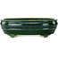 Maceta ovalada verde para bonsái de Mazan - 290 x 215 x 85 mm