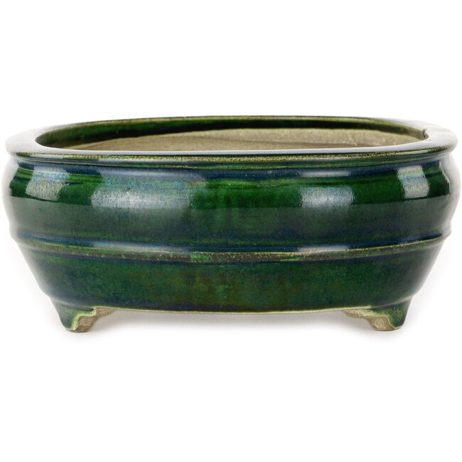 Ovale groene bonsaipot van Mazan - 290 x 215 x 85 mm