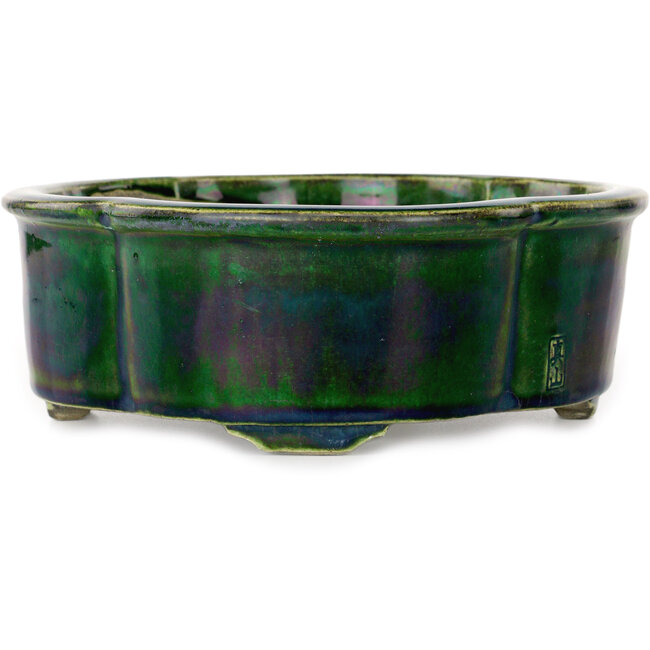 Mokko green bonsai pot by Mazan - 250 x 215 x 75 mm