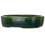 Oval green bonsai pot by Mazan - 222 x 175 x 52 mm