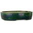 Oval green bonsai pot by Mazan - 222 x 175 x 52 mm