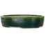 Oval green bonsai pot by Mazan - 222 x 175 x 52 mm