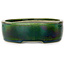 Oval green bonsai pot by Mazan - 222 x 175 x 52 mm