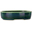 Oval green bonsai pot by Mazan - 222 x 175 x 52 mm