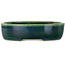 Oval green bonsai pot by Mazan - 222 x 175 x 52 mm