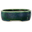 Oval green bonsai pot by Mazan - 222 x 175 x 52 mm