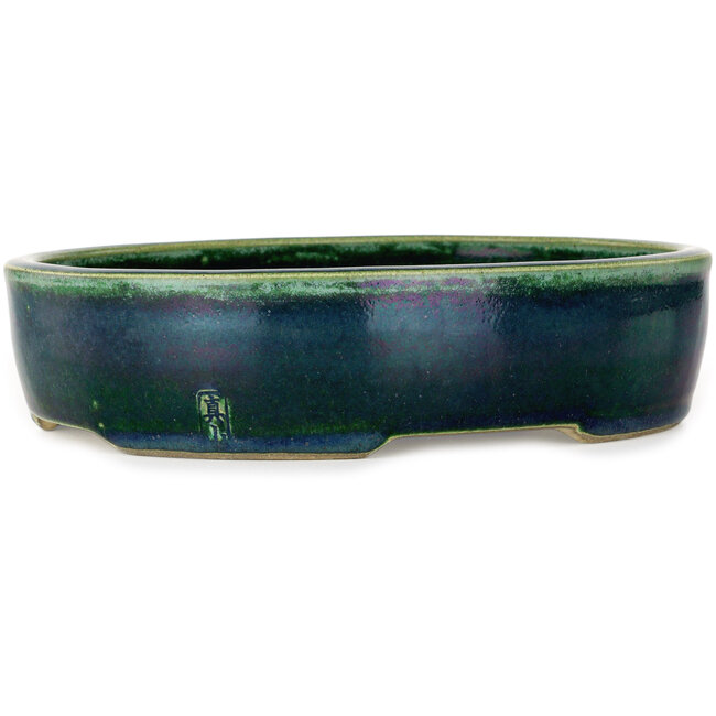 Vaso bonsai ovale verde di Mazan - 222 x 175 x 52 mm