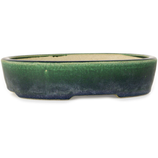 Ovale groene bonsaipot van Mazan - 227 x 187 x 50 mm