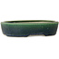 Oval green bonsai pot by Mazan - 227 x 187 x 50 mm