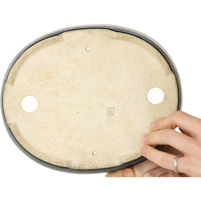 Vaso bonsai ovale verde di Mazan - 227 x 187 x 50 mm